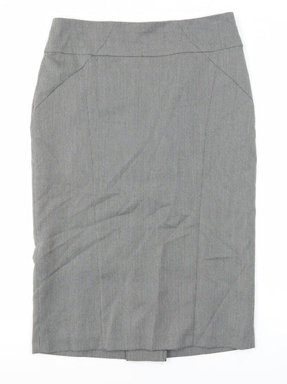 Principles Womens Grey Polyester Straight & Pencil Skirt Size 14 Zip - Lined