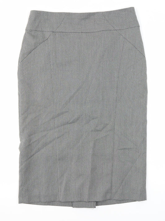 Principles Womens Grey Polyester Straight & Pencil Skirt Size 14 Zip - Lined