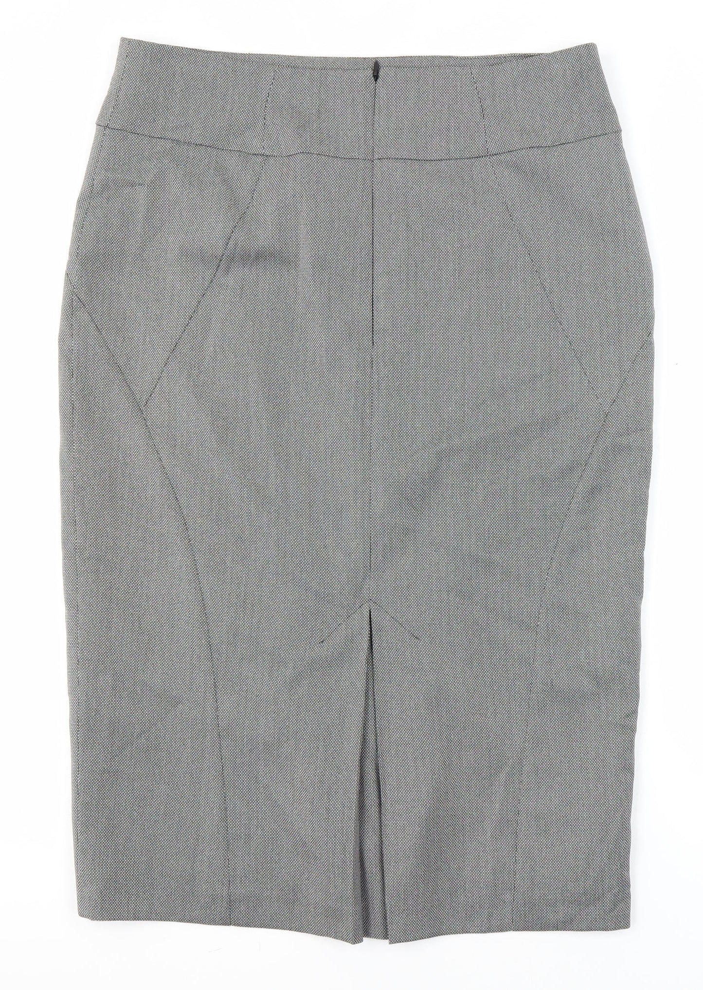 Principles Womens Grey Polyester Straight & Pencil Skirt Size 14 Zip - Lined