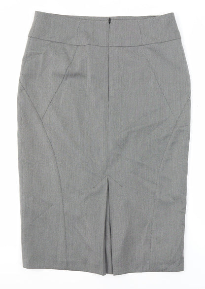 Principles Womens Grey Polyester Straight & Pencil Skirt Size 14 Zip - Lined