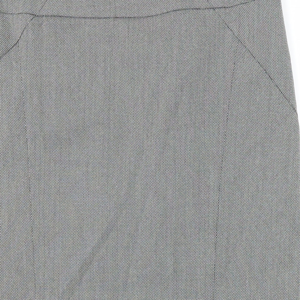 Principles Womens Grey Polyester Straight & Pencil Skirt Size 14 Zip - Lined