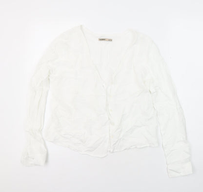 Womens UK Size M Pull&Bear White Tunic Blouse