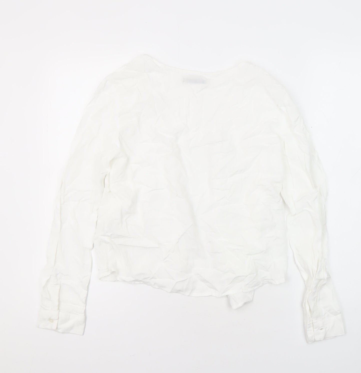 Womens UK Size M Pull&Bear White Tunic Blouse