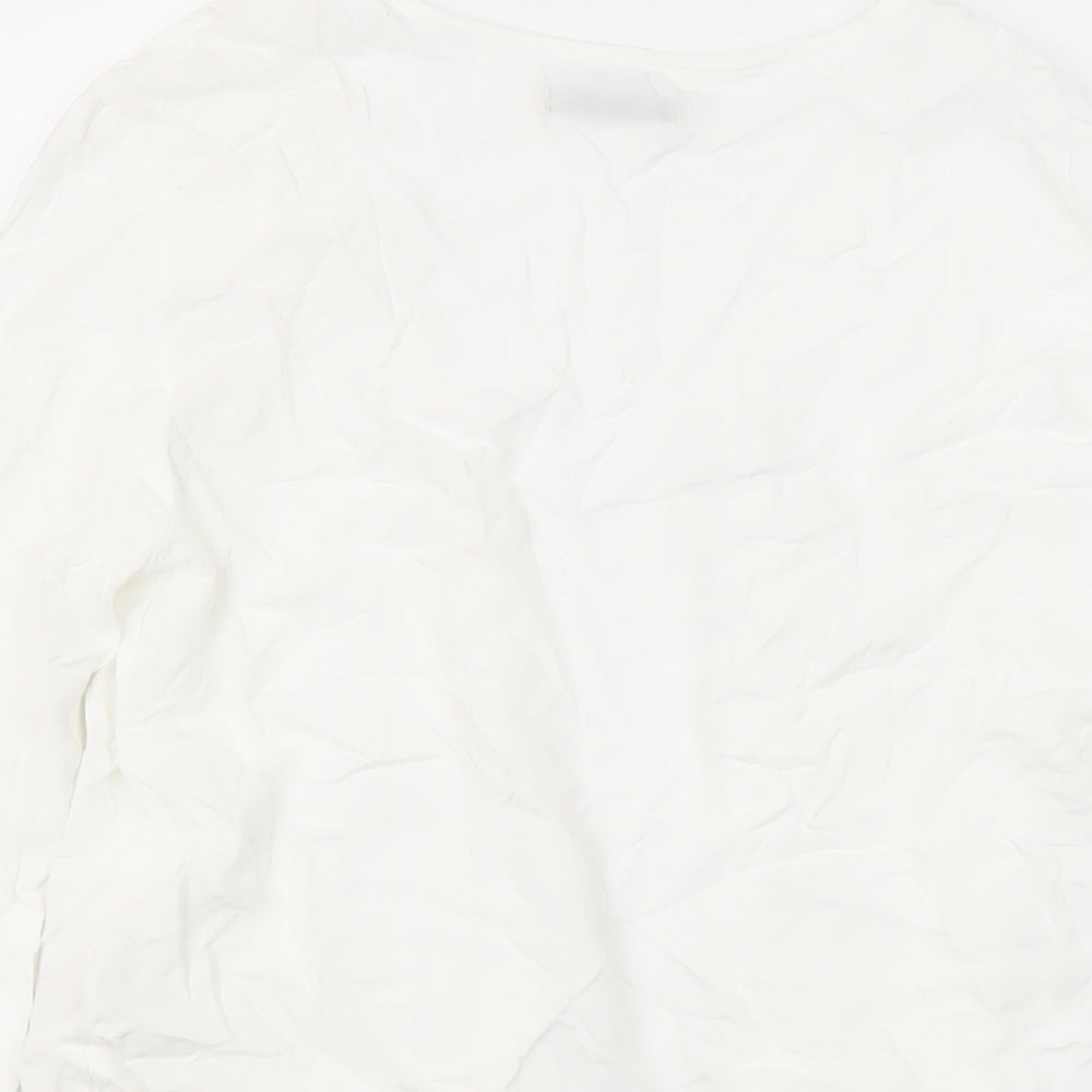 Womens UK Size M Pull&Bear White Tunic Blouse