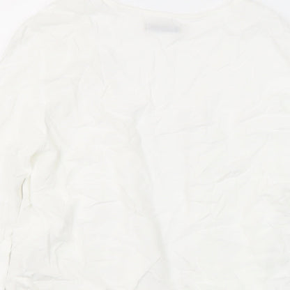 Womens UK Size M Pull&Bear White Tunic Blouse