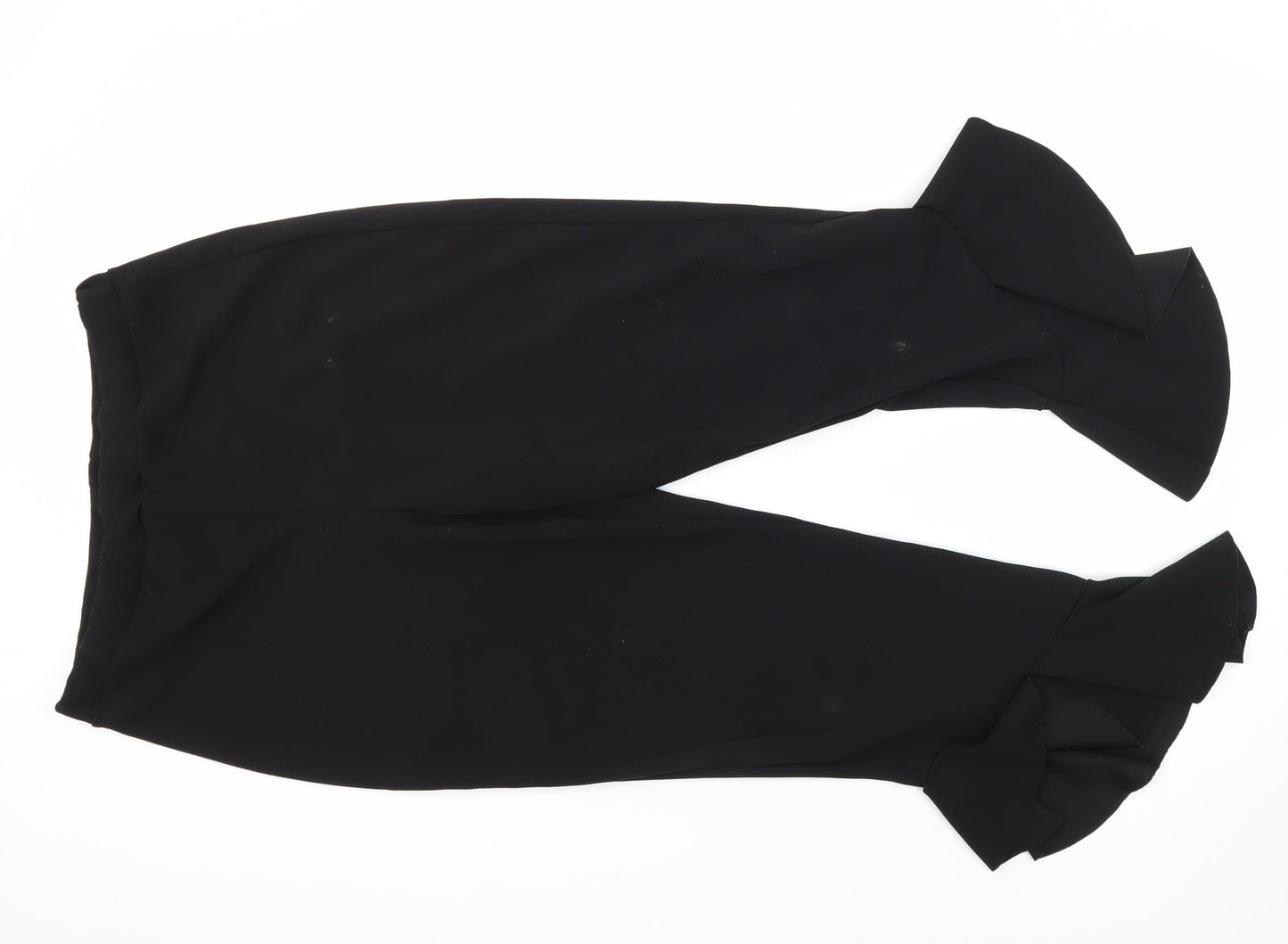 Womens UK Size 16 Quiz Regular Fit Capri Black Trousers