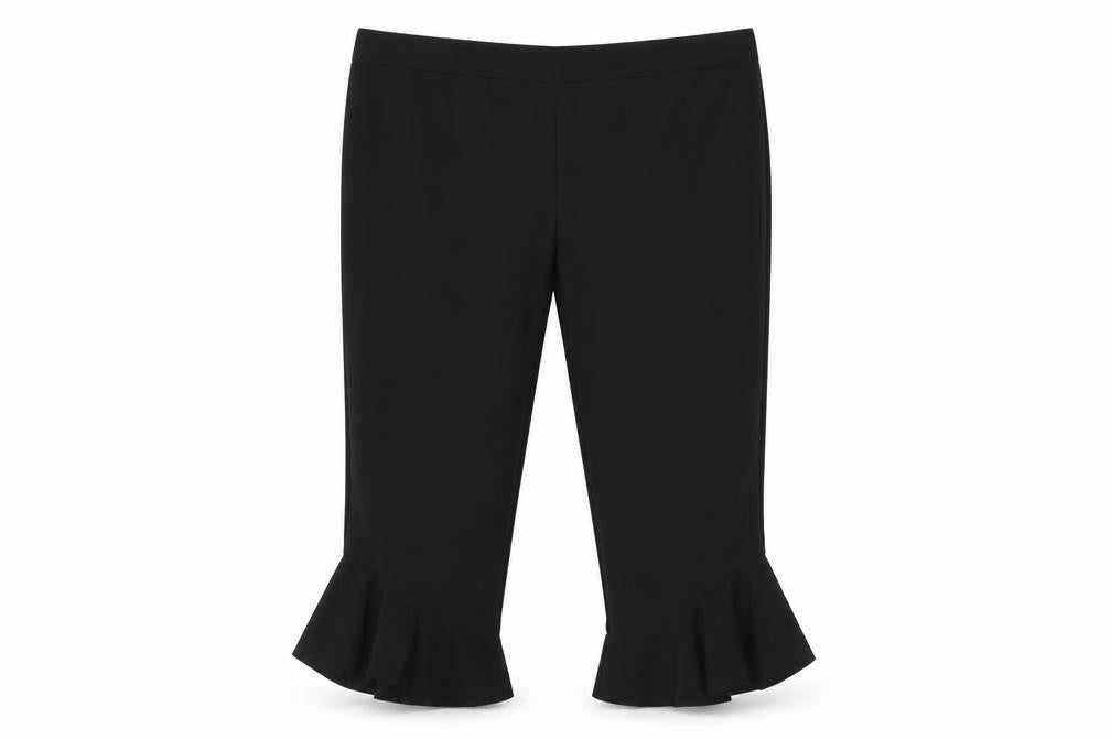 Womens UK Size 16 Quiz Regular Fit Capri Black Trousers
