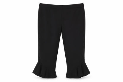 Womens UK Size 16 Quiz Regular Fit Capri Black Trousers