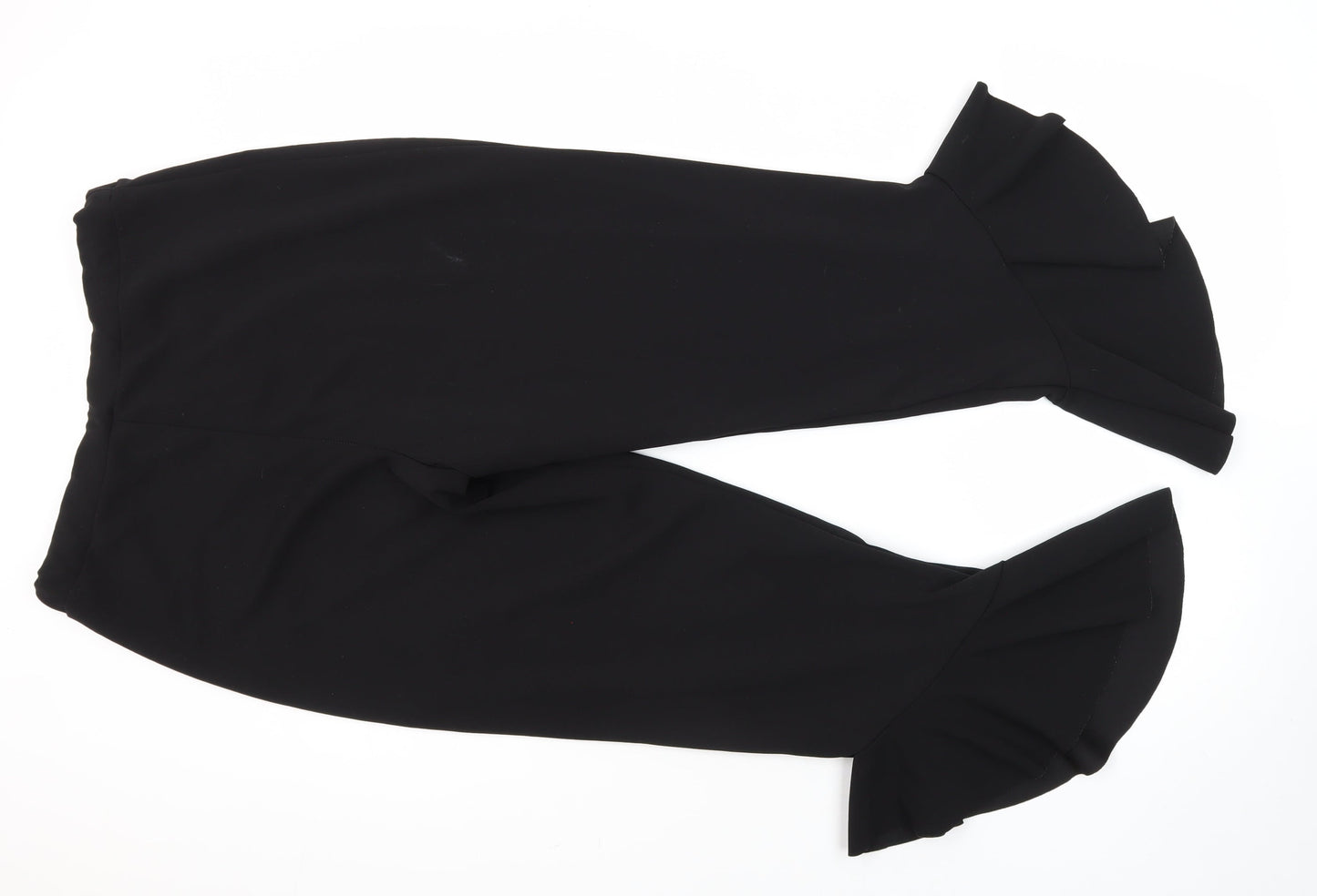 Womens UK Size 16 Quiz Regular Fit Capri Black Trousers