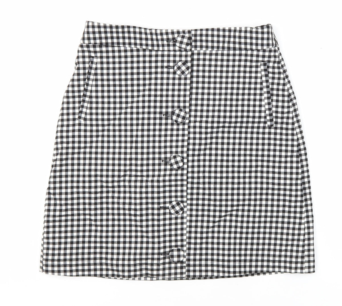 Oasis Womens Multicoloured Check 100% Polyester Maxi Skirt Size 8 Regular