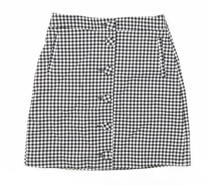 Oasis Womens Multicoloured Check 100% Polyester Maxi Skirt Size 8 Regular