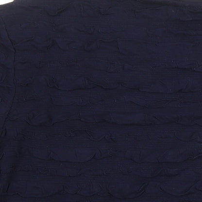 Barbara Lebek Womens Blue Viscose Tunic T-Shirt Size 16 Round Neck