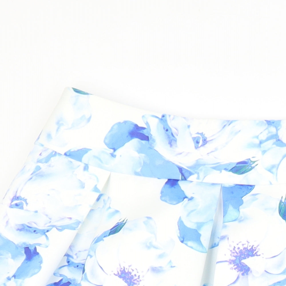 Wolf & Whistle Womens Multicoloured Floral Polyester A-Line Skirt Size 18 Zip