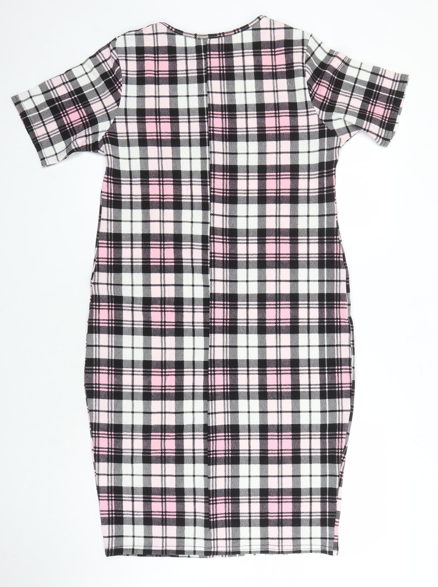 Kaaya Womens Multicoloured Check Polyester Pencil Dress Size 20 Round Neck