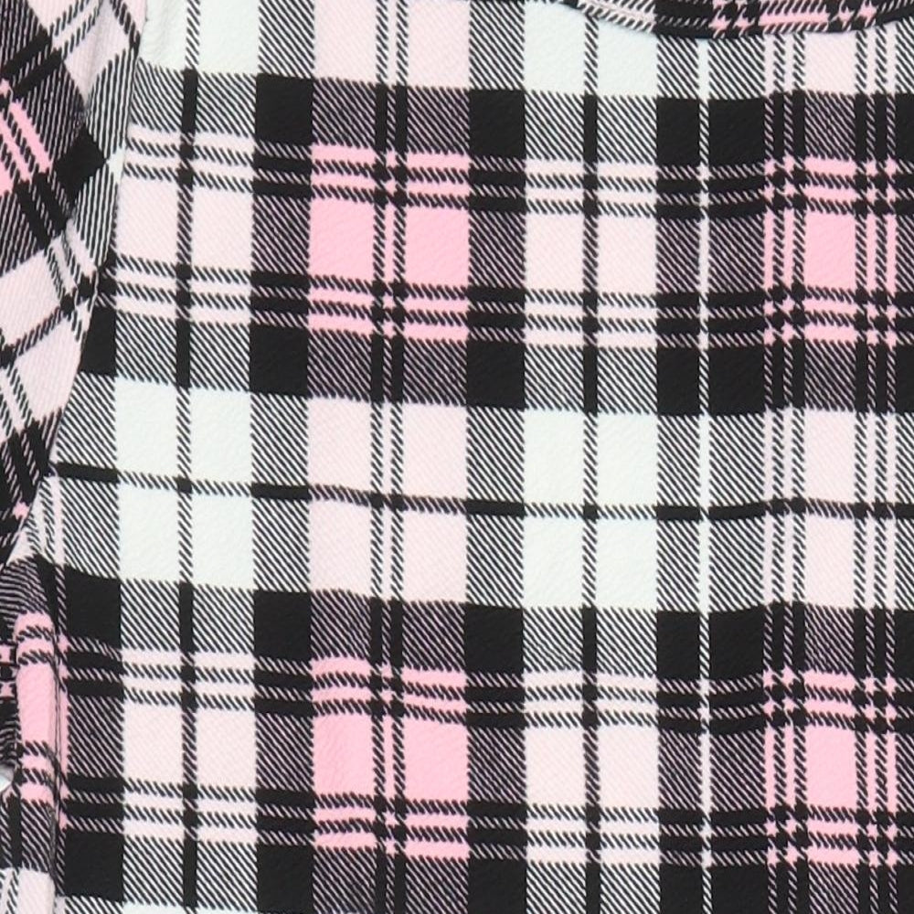 Kaaya Womens Multicoloured Check Polyester Pencil Dress Size 26 Round Neck