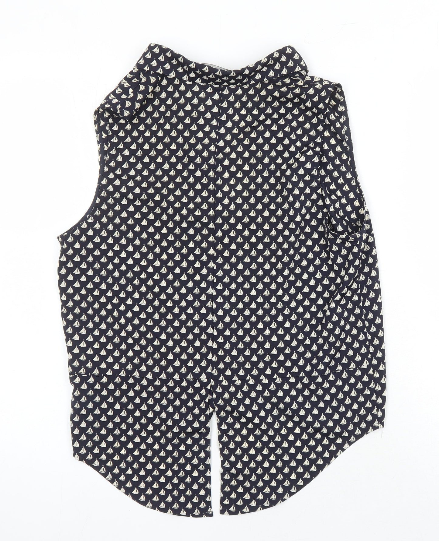 FOREVER 21 Womens Multicoloured Geometric Polyester Tunic Blouse Size S Collared