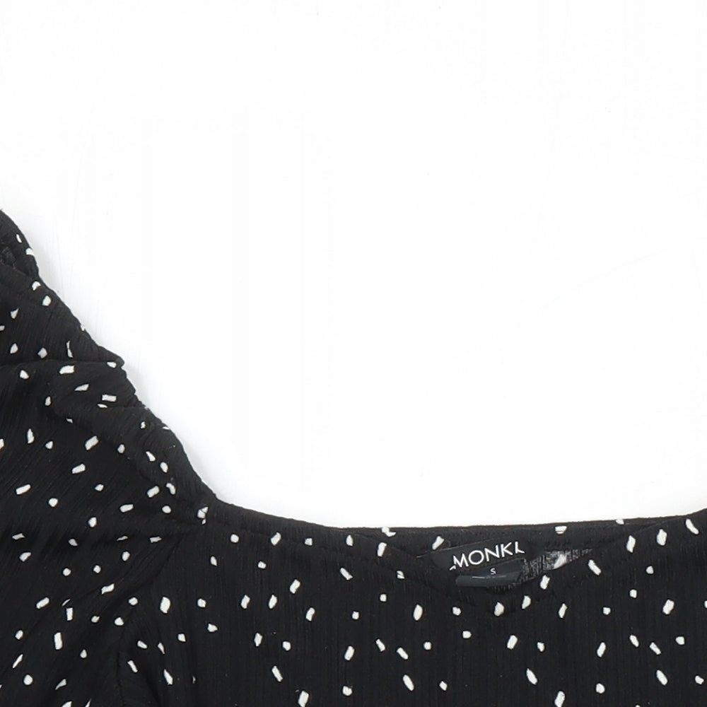 Womens UK Size S Monkl Multicoloured Cropped T-Shirt