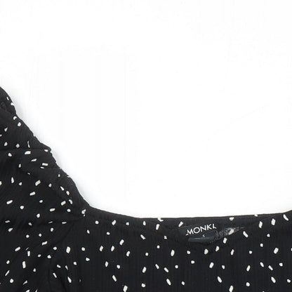 Womens UK Size S Monkl Multicoloured Cropped T-Shirt