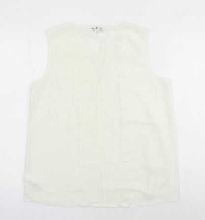 Womens UK Size 14 NEXT Ivory Tunic Blouse