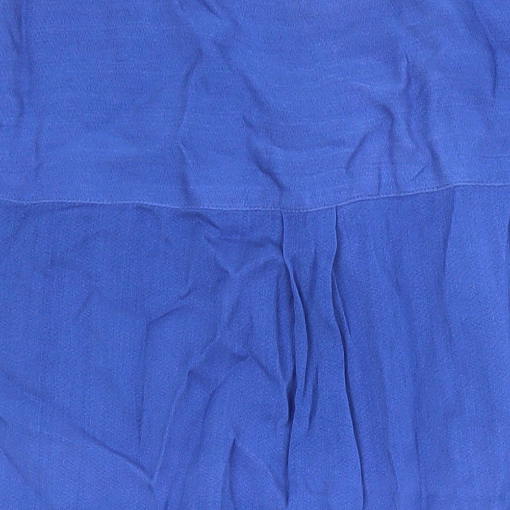 Womens UK Size 10 Sosandar Blue Tunic Blouse