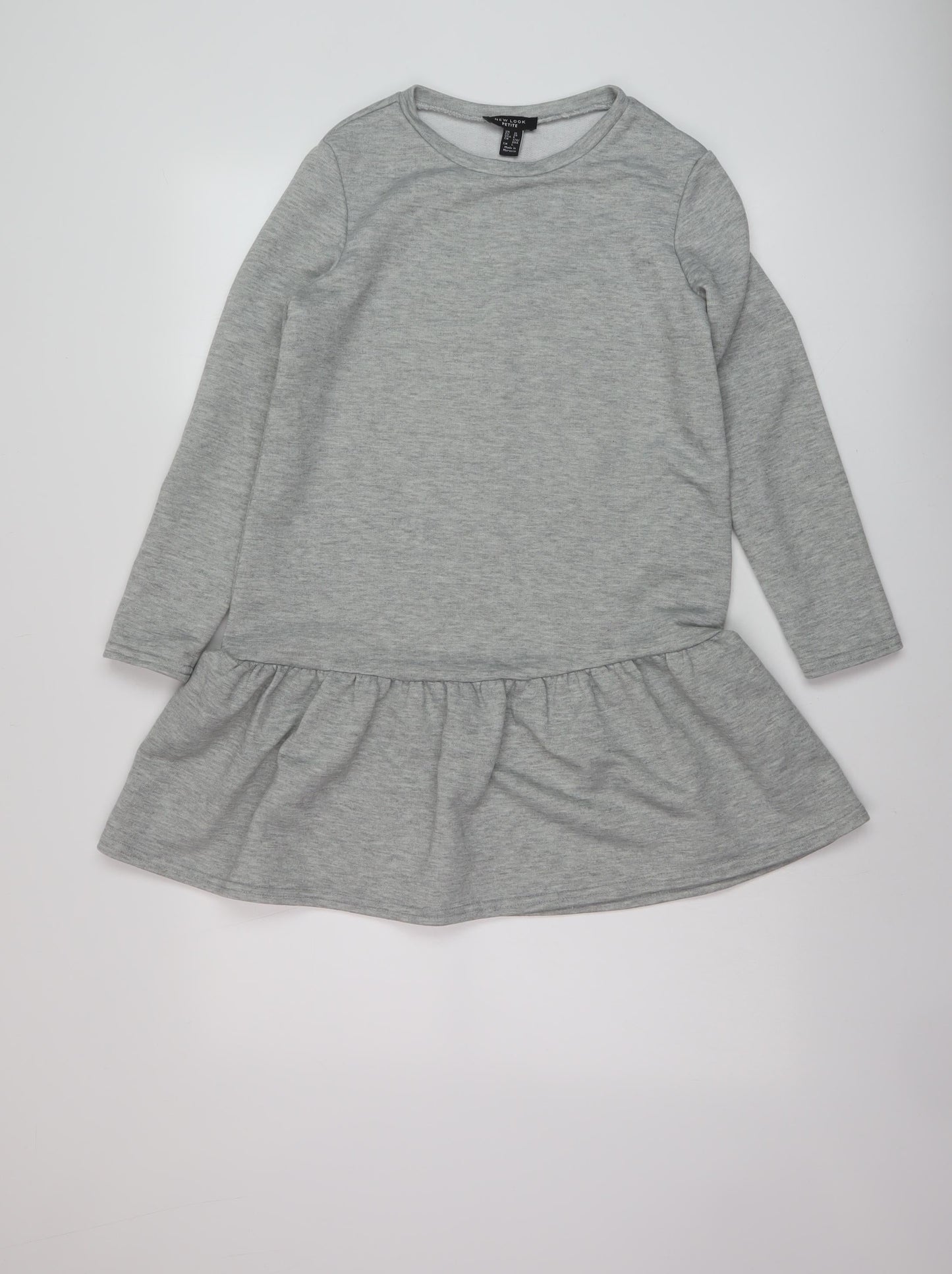 Womens UK Size 10 New Look Grey Tunic Blouse