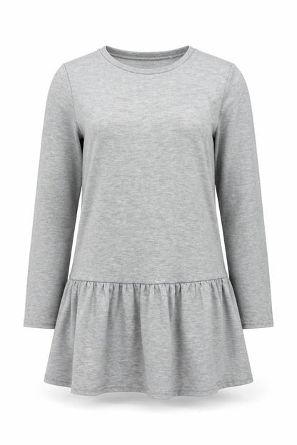 Womens UK Size 10 New Look Grey Tunic Blouse
