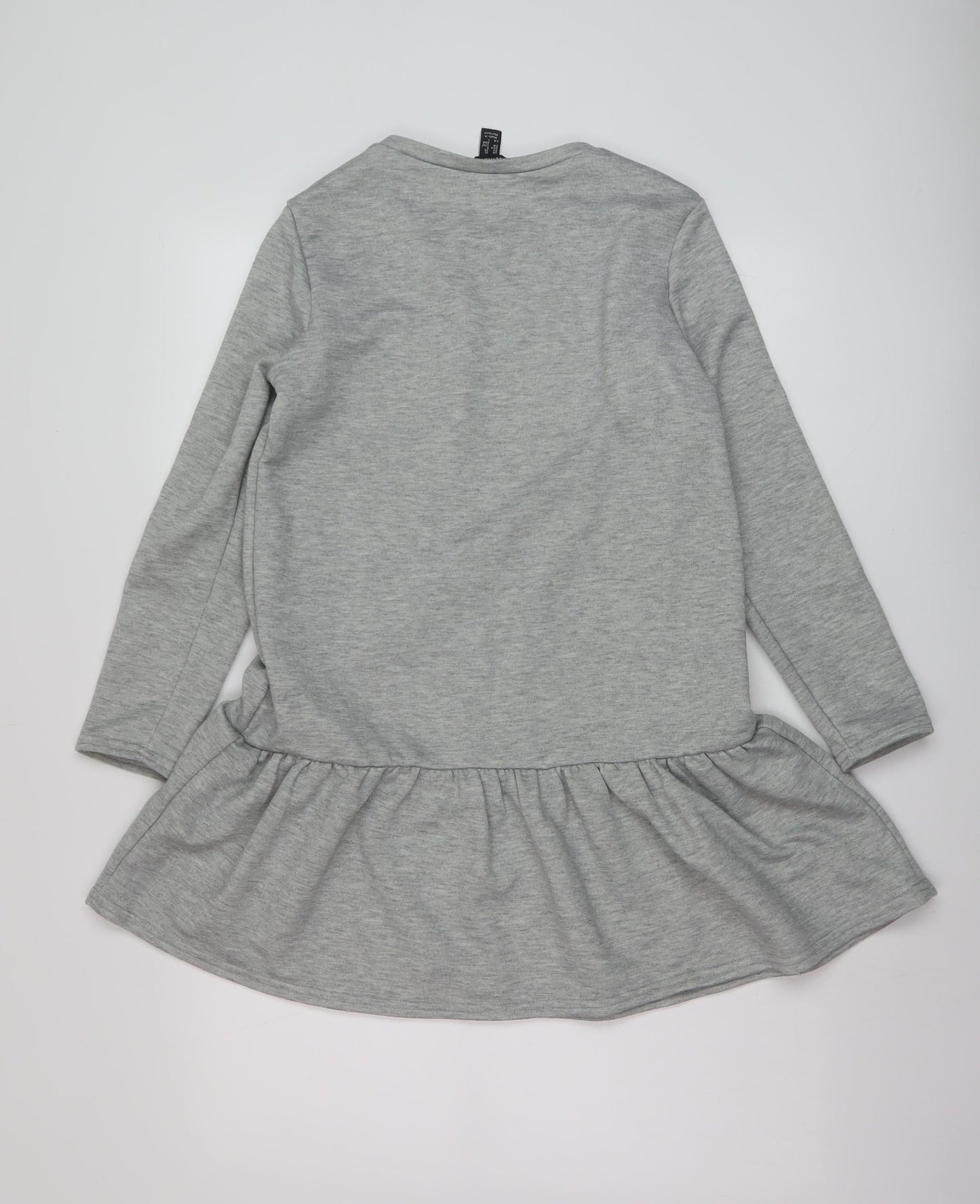Womens UK Size 10 New Look Grey Tunic Blouse