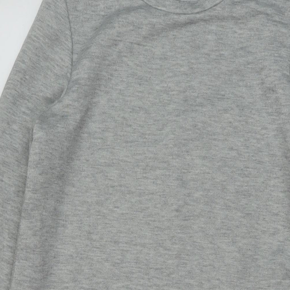 Womens UK Size 10 New Look Grey Tunic Blouse