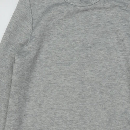 Womens UK Size 10 New Look Grey Tunic Blouse