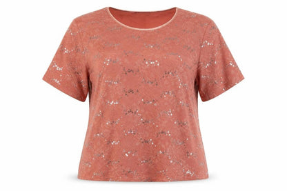 Womens UK Size 2XL Anna Rose Orange Basic T-Shirt