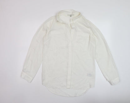Womens UK Size 8 NEXT Ivory Basic Blouse