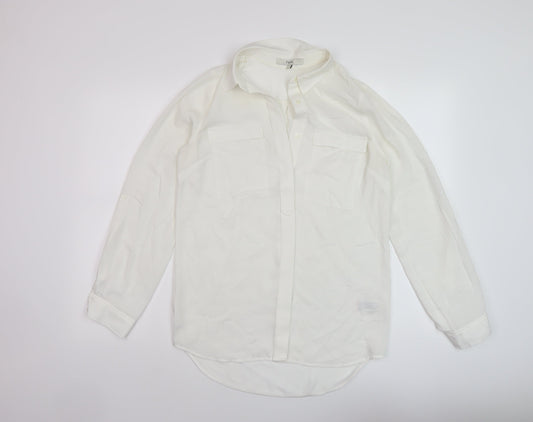 Womens UK Size 8 NEXT Ivory Basic Blouse