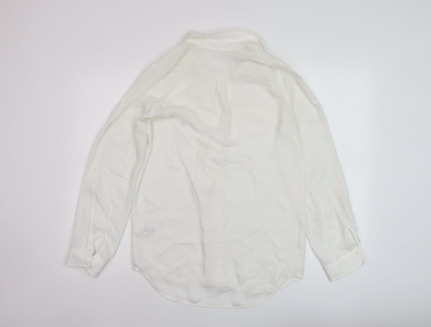 Womens UK Size 8 NEXT Ivory Basic Blouse