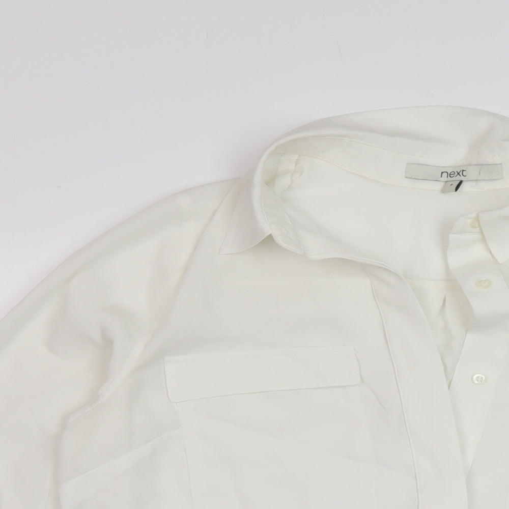 Womens UK Size 8 NEXT Ivory Basic Blouse