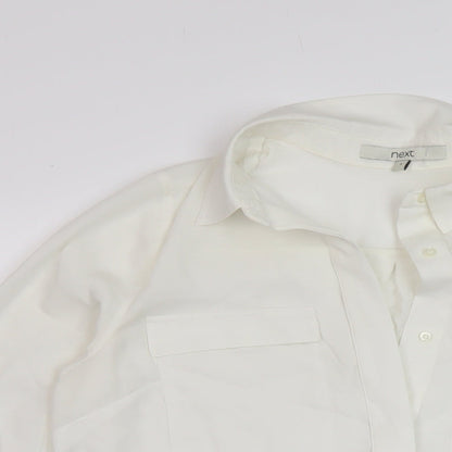 Womens UK Size 8 NEXT Ivory Basic Blouse