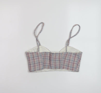 Womens UK Size M Zara Pink Cropped Tank