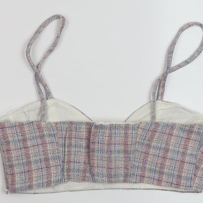 Womens UK Size M Zara Pink Cropped Tank