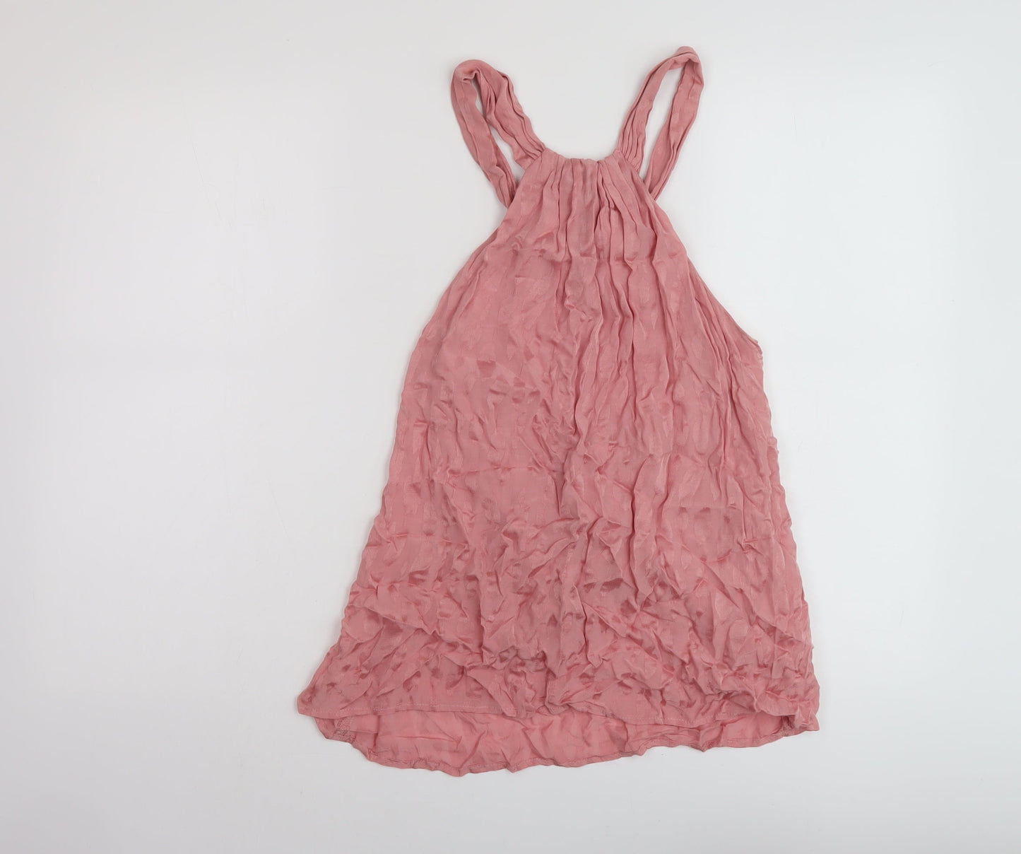 Womens UK Size S Zara Pink Basic Tank