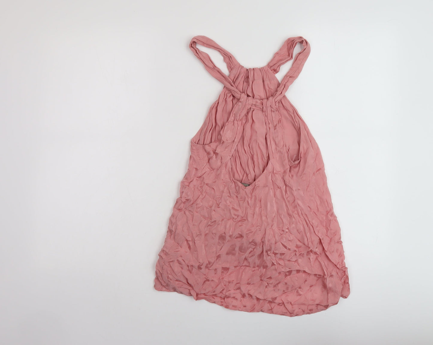 Womens UK Size S Zara Pink Basic Tank