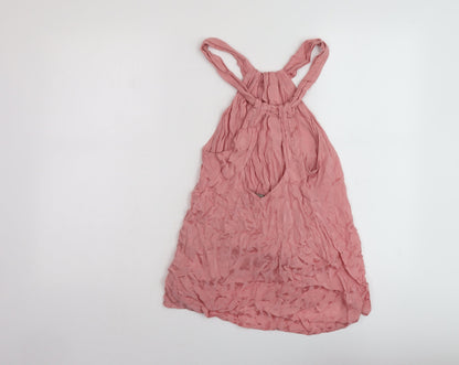 Womens UK Size S Zara Pink Basic Tank