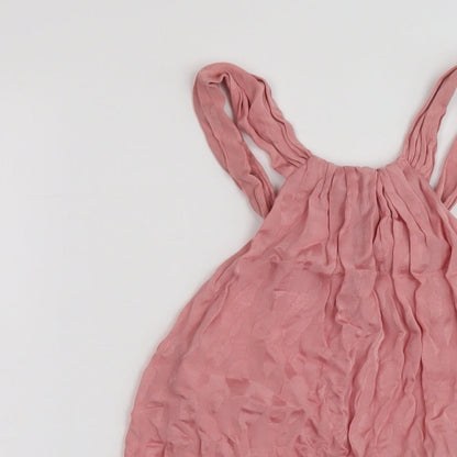Womens UK Size S Zara Pink Basic Tank