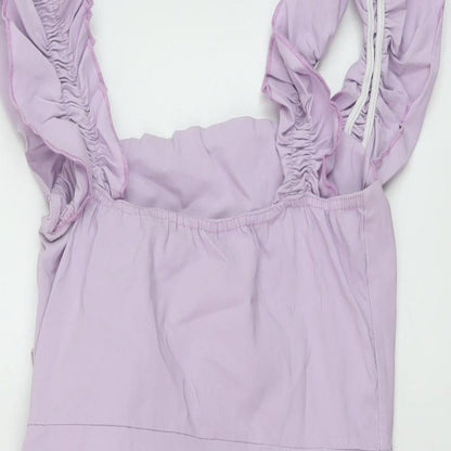 I SAW IT FIRST Womens Orange Polyester Mini Size 12 Square Neck Pullover