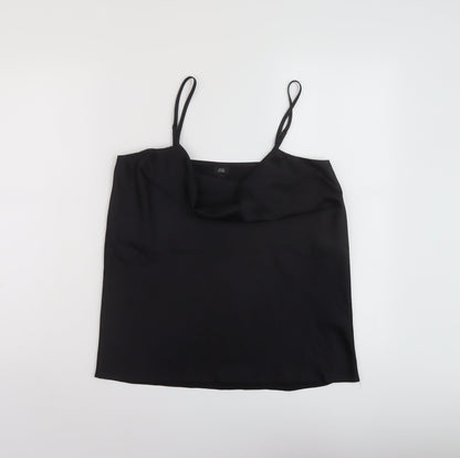 Womens UK Size 8 River Island Black Basic Tank