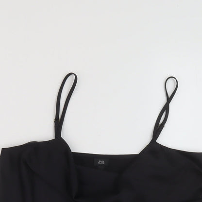 Womens UK Size 8 River Island Black Basic Tank