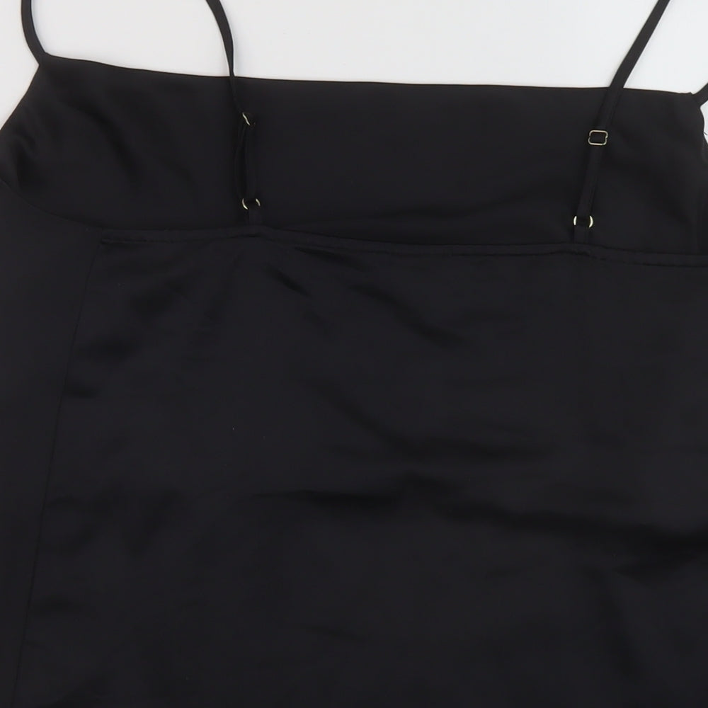 Womens UK Size 8 River Island Black Basic Tank