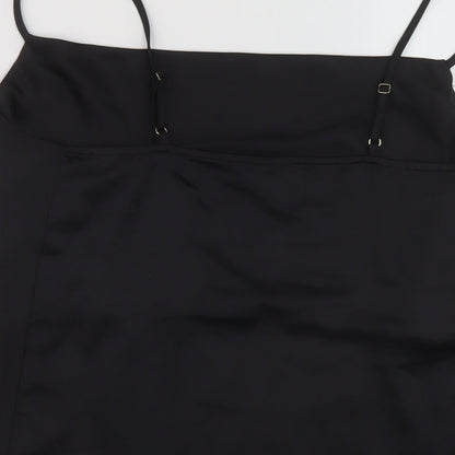 Womens UK Size 8 River Island Black Basic Tank