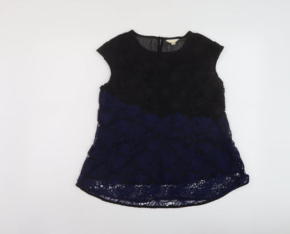 Womens UK Size S Adiva Black Basic T-Shirt