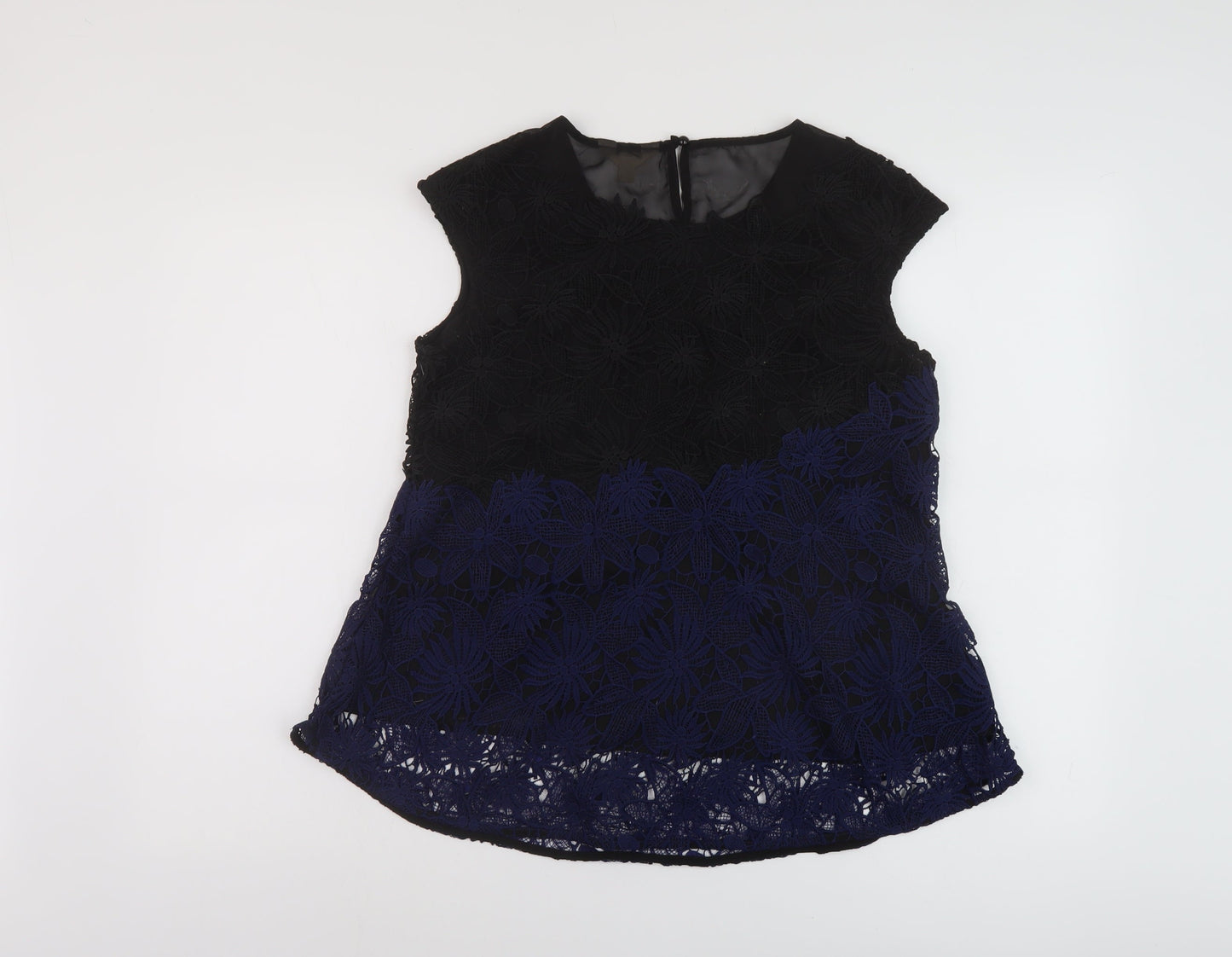 Womens UK Size S Adiva Black Basic T-Shirt