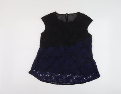 Womens UK Size S Adiva Black Basic T-Shirt