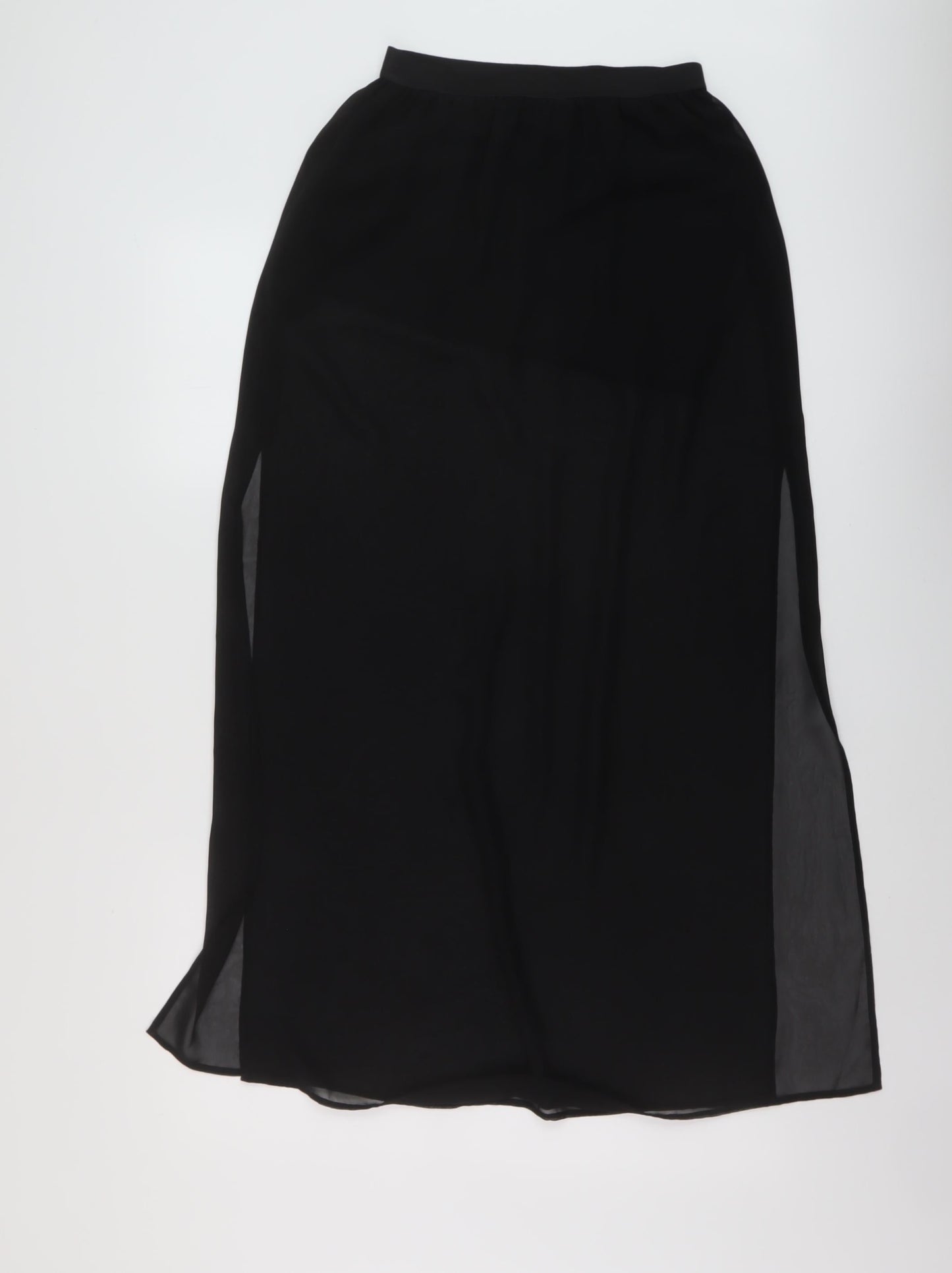 H&M Womens Black Polyester A-Line Skirt Size 8